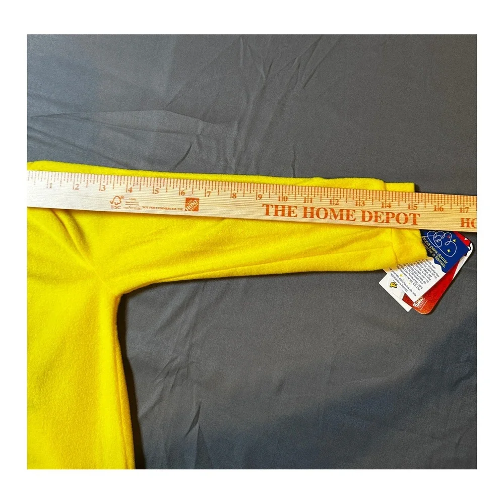 Pokemon Pikachu Kids Fleece Hooded One Piece Pajamas Yellow XS 4/5 NWT‎